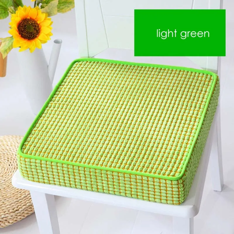 AAG мягкая утолщенная подушка для сидения татами съемная и моющаяся Автомобильная подушка для офисного стула коврик для стула тазобедренная подушка для дивана скамейки - Цвет: Green