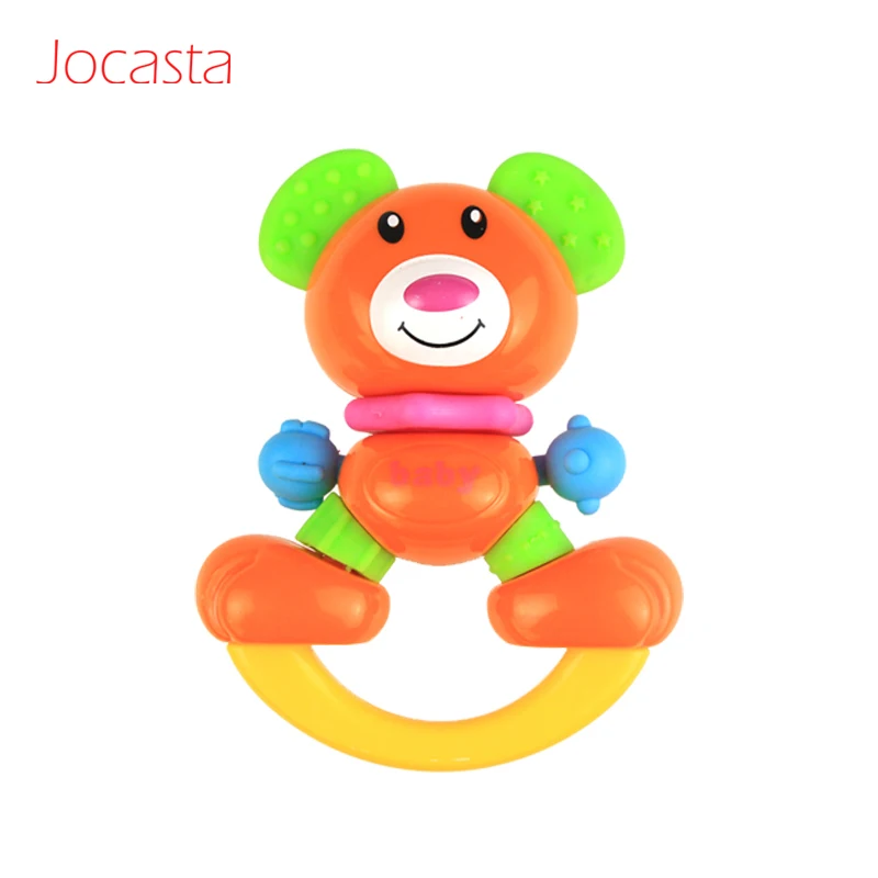 0-12 Months Baby Hand Bell Toys Rattle Toy Infant Kids Toy Toddles Baby Teether Rattle Insert Animal Rattle Gift for Baby