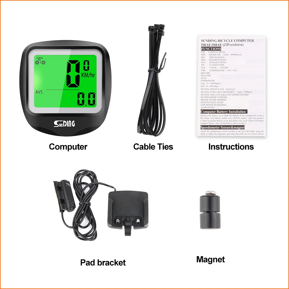 Секундомер одометр с ЖК-подсветкой велосипедный спидометр для SD568 Sunding велосипедный компьютер беспроводной Велосипедный компьютер велосипедные аксессуары