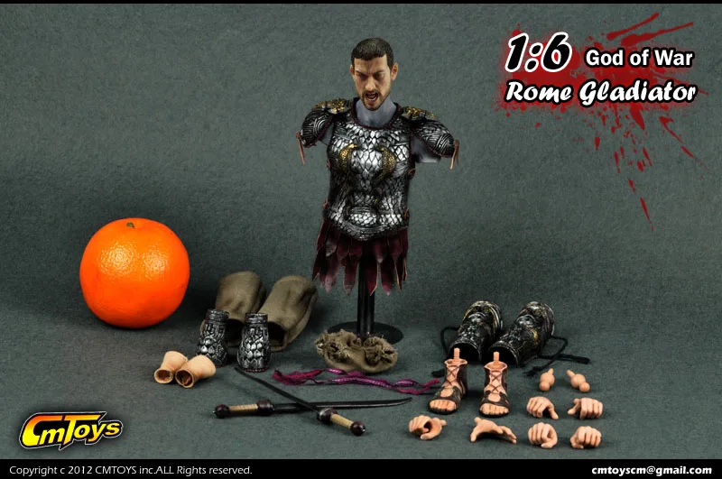 

CMTOYS H006 1/6 Rome Geadiator God of War Spartacus Armor Suit Accessories Set for 12" HT/CMTOYS Collectible Action Figure DIY