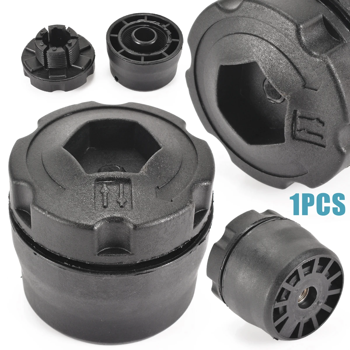 ABS Plastic Nylon Line Trimmer Head with 3 Mowing Ropes Set for Lawn Mower Brush Cutter Grass Trimmer Head