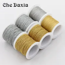 10 метров/рулон 1 мм 1,5 мм 2 мм ширина Нержавеющая сталь металлические звенья цепи для ожерелья браслеты серьги изготовление ювелирных изделий