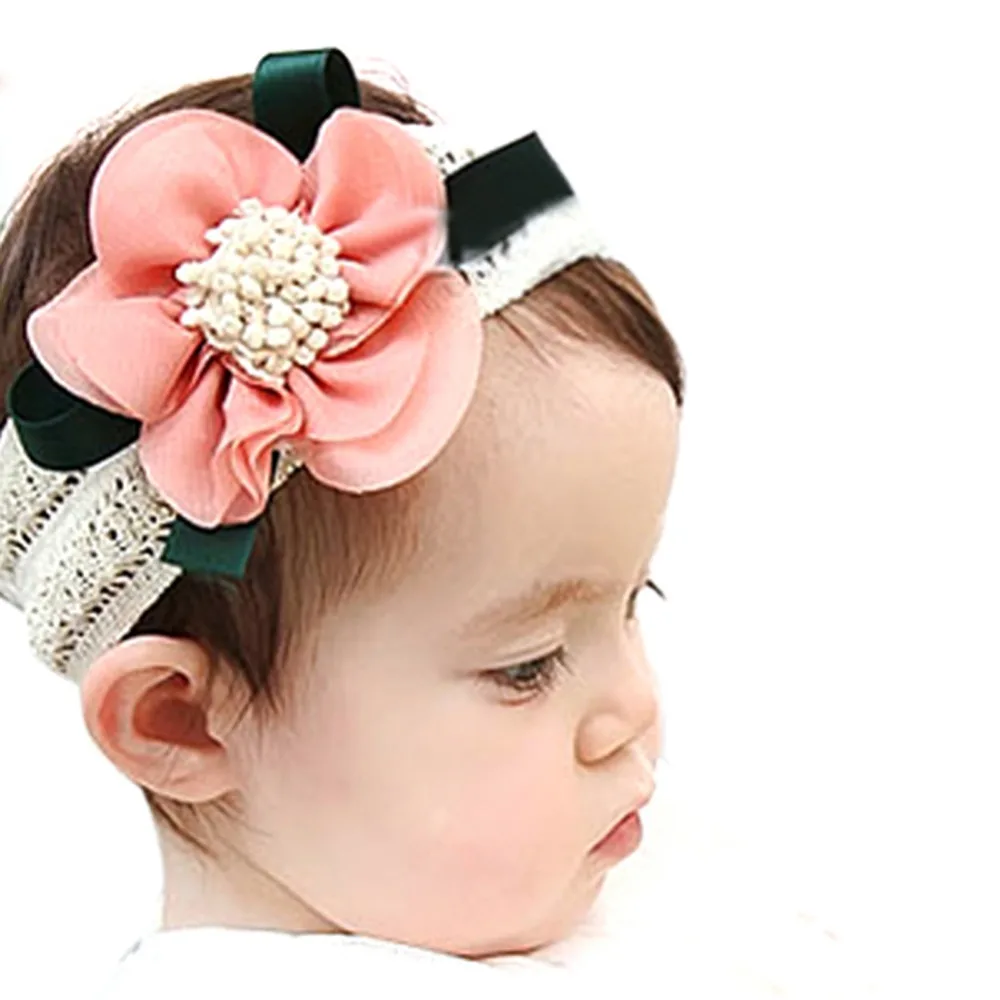Little Girl Hairband Sequins Bow Elastic Headband Kid Headdress Hair BRCE