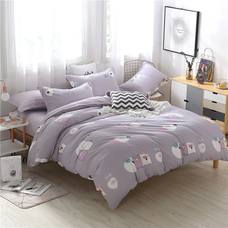 1 PCS Duvet cover printing single double size quilt cover Skin Care Cotton Bedclothes 160x210cm/180x220cm/200x230cm Size 5 - Цвет: AS