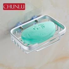 

CHUNLU Aluminum Bathroom Soap Holder Shower Soap Dishes Shower Tray Rack Wall Mounted Bathroom Storage Box Container ASB