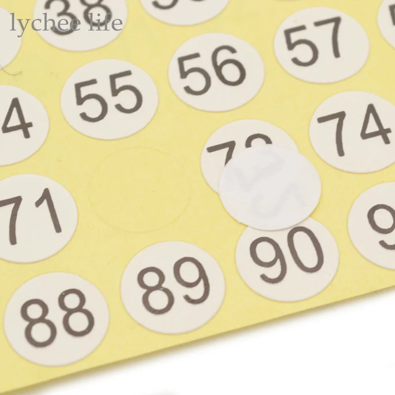 Number Stickers 5 Sheets Scrapbooking Stationary Office Supplies DIY Paper Handmade Craft 1-102