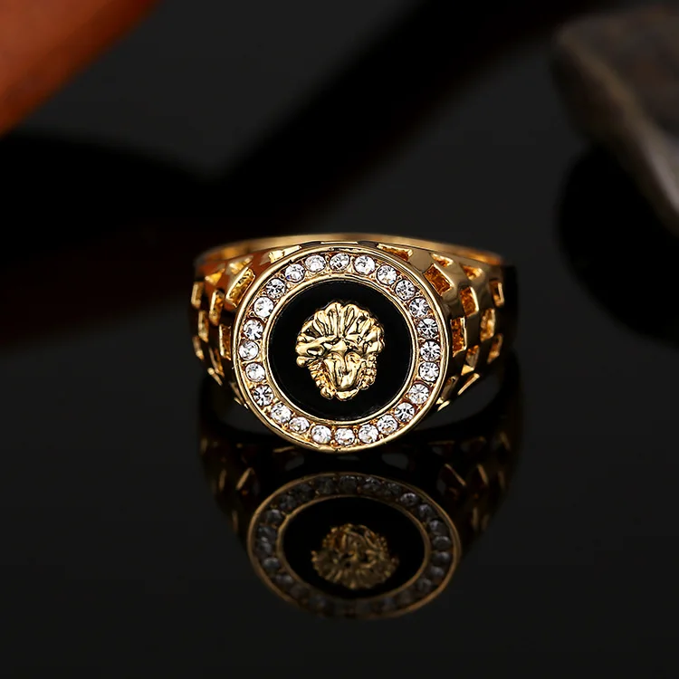 Новая мода, золотые и серебряные цвета, классические мужские кольца в стиле панк, хип-хоп, мужские кольца на палец для мужчин, wo men, Size7-12