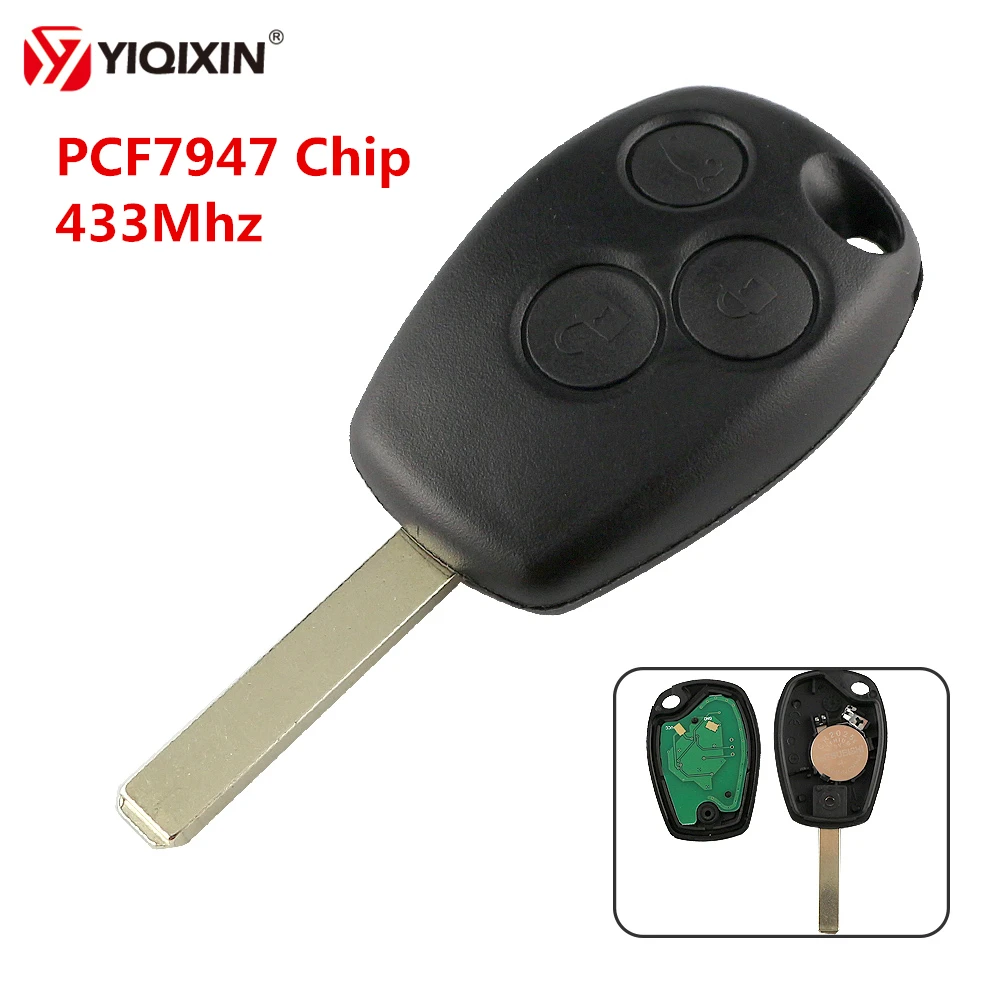 Chiave/Telecomando Per Renault Megane Spolverino Modus Clio 3 Twingo Dacia Logan Sandero - nuovo 3 Tasto 433mhz Pcf7947 Id46 Chip Renault - HTB1IQvBcSzqK1RjSZFHq6z3CpXa1