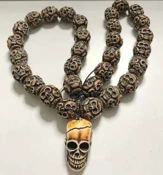 

free shipping YQTDMY prime Handmade Carved Skull Bracelet Men Accessories Jewelry bracelet