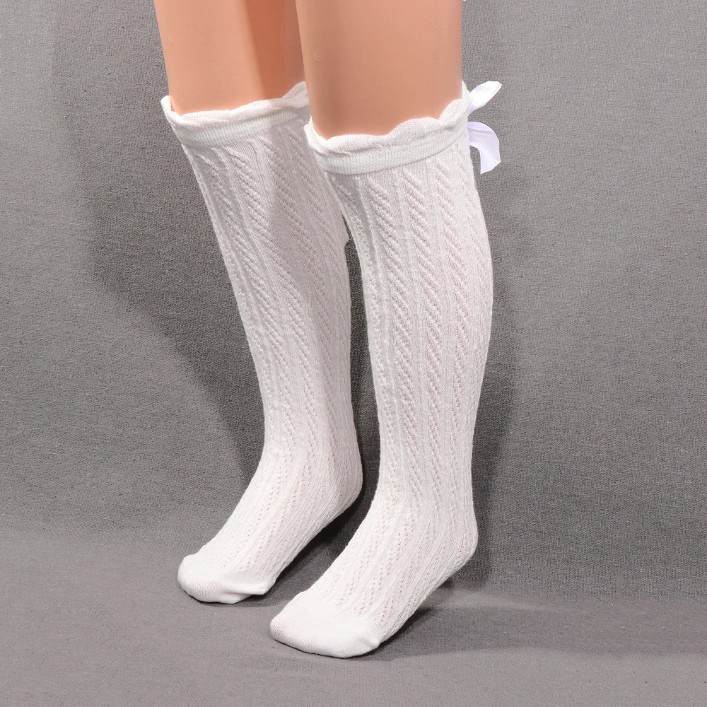 

1Pair Baby Kids Girls Cute Princess Lace Knee High Socks Bowknot Leg Warmer Solid Cotton Long Tube Socks Leg Warmers 1-6Ys