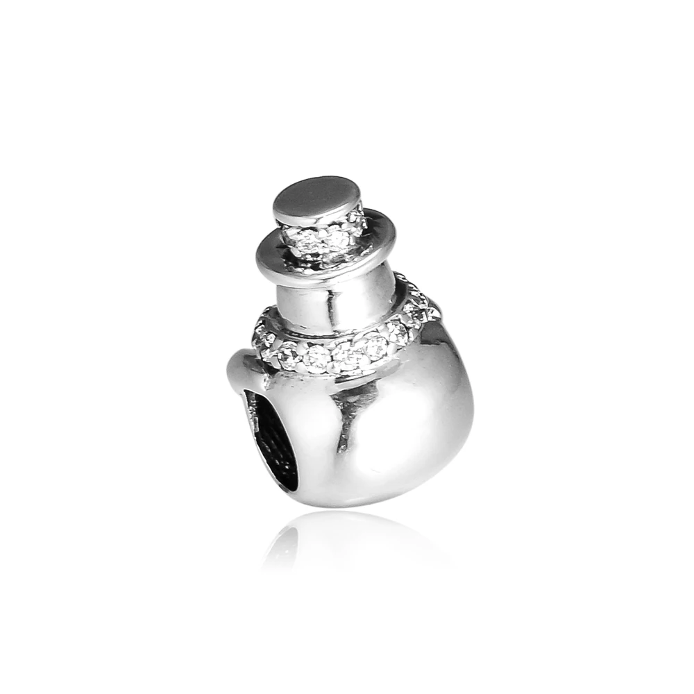 Подходит для бусины Pandora Браслеты украшения-Снеговички стерлингового серебра 925 ювелирные изделия