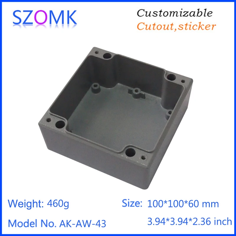 szomk IP66 die cast aluminum waterproof enclosure for electronics aluminum case waterproof equipment junction box  (8)