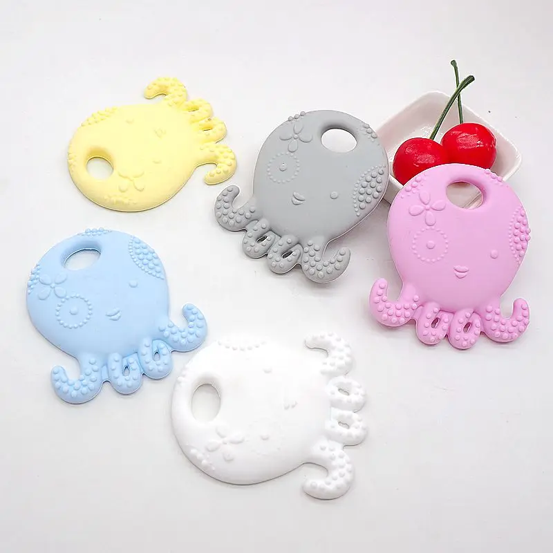 

20PCS BPA Free Safe and Natual Silicone Octopus Teething Chewable Pendant Nursing Necklace Baby Pacifier Dummy Teether