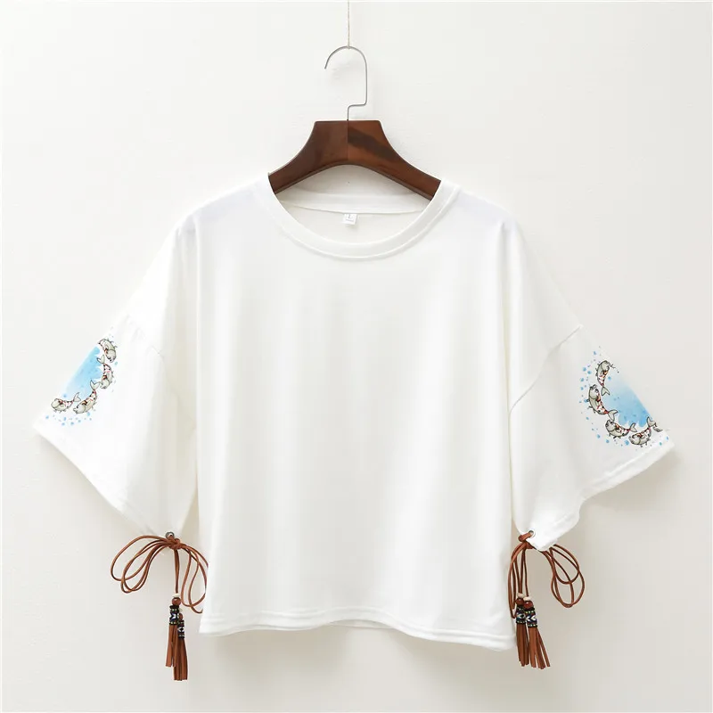 Flare أكمام المرأة تي شيرت 2019 الصيف جديد الصلبة فضفاض قصيرة كل مباراة سيدة رداء علوي غير رسمي و تيز الأزياء أبلى معطف قمم Flare أكمام المرأة تي شيرت 2019 الصيف جديد الصلبة فضفاض قصيرة كل مباراة سيدة رداء علوي غير رسمي و تيز الأزياء أبلى معطف قمم