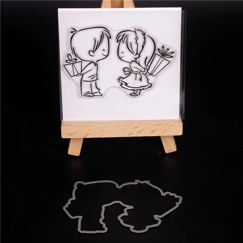 

Clear Transparent stamps metal cutting dies for Scrapbooking Tampons Transparents Seal Background Card Making Diy boy girl gift