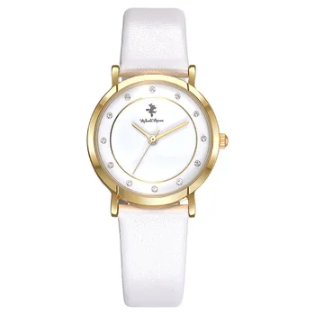 

Disney brand white leather quartz watches for women minni mouse luxury diamond waterproof ladies clocks brown pink black band
