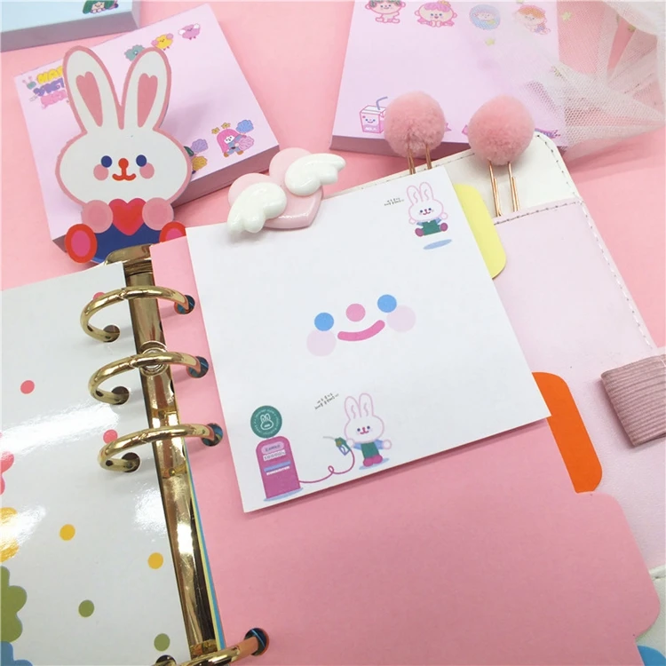 80 Sheets Kawaii Cloud Smile Face Series Memo Pad Paper Sticky Notes Cute Notepad Korean Stationery School Supply Kids Gift