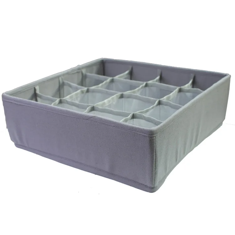 Foldable Underwear Storage Boxes Washable Closet Drawer Socks Organizer with Zipper - Цвет: Gray Style 3