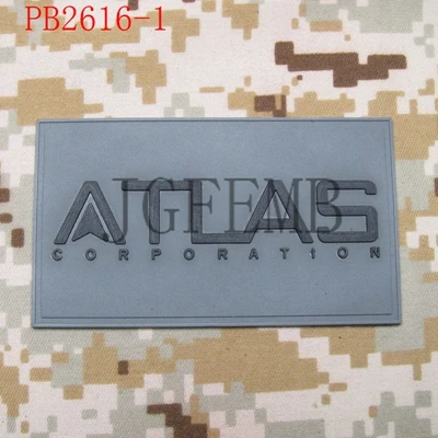 Передовая война Атлас компания боевой ПВХ патч значок - Цвет: PB2616 Grey