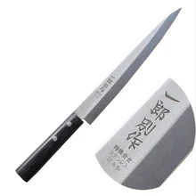 Freies Verschiffen YILang Edelstahl Küche Sashimi Lachs Messer Koch Raw Fischfilet Messer Tänzelte Kochen messer Für Geschenk