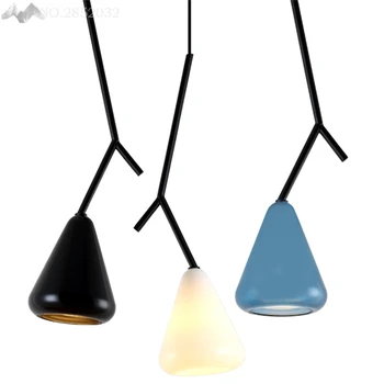 

Modern Color Glass Pendant Lamp Tree Twigs Iron Pendant Light for Living Room Bedroom Restaurant Indoor Home Lighting Fixtures