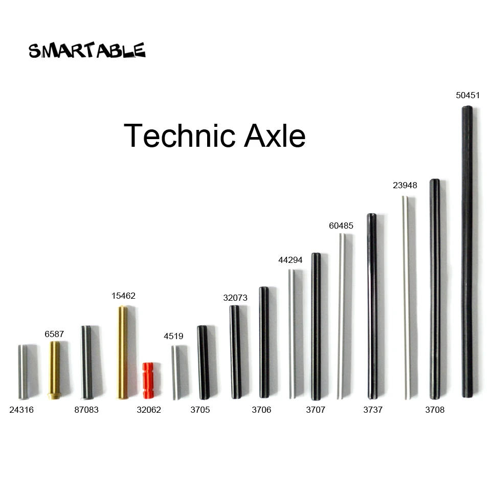 Smartable Technic Axle MOC части строительного блока игрушки Совместимые все бренды technic 32062/4519/3706/3707/3708/6587/24316/87083 игрушки