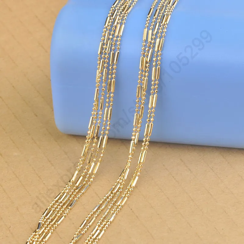 

Free Fast Shipping Wholesale 5PCS Lot 18Inches Column Beads Necklaces Chain Lobster Clasps For Pendant Jewelry Findings