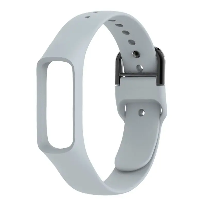 Против царапин мягкий силиконовый ремешок для наручных часов Замена для samsung Galaxy Fit-e R375 браслет умные часы аксессуары - Цвет ремешка: Серый