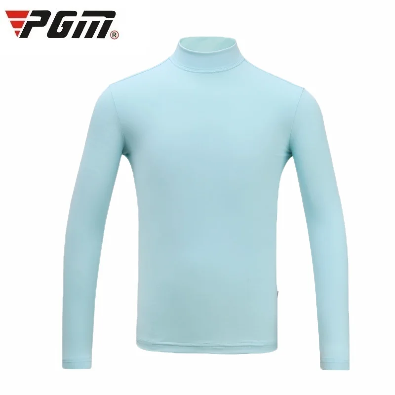 

Pgm Golf Clothing Boys Long Sleeve Golf T Shirts Summer Sunscreen Anti-Uv Undershirtwear Stand Collar Ice Shirt Bottom AA51874