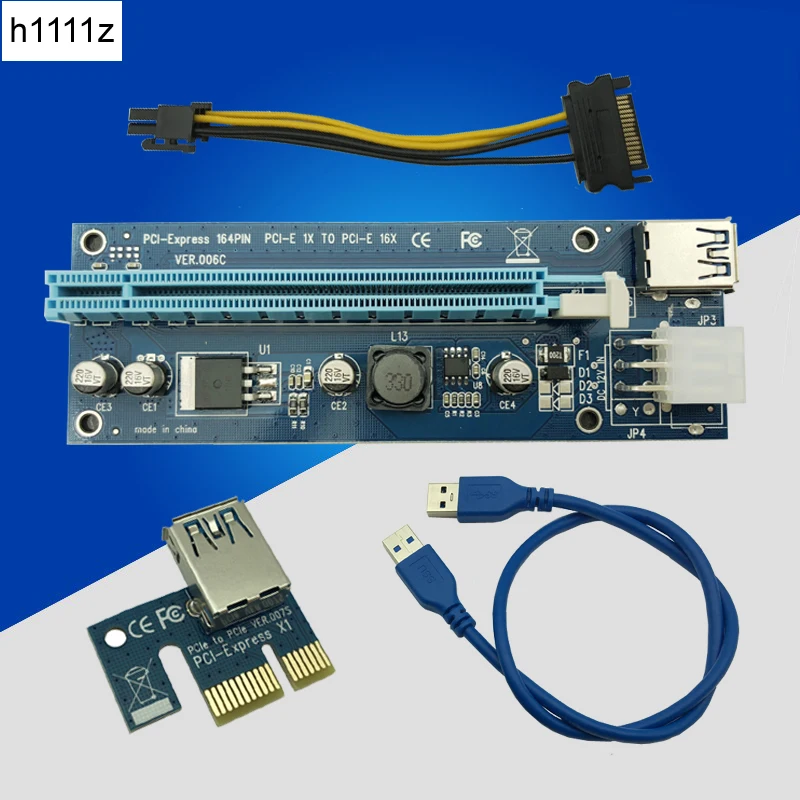 USB 3 0 PCI E Express 1x to16x расширитель переходника карты адаптер с 60 см удлинитель Кабель