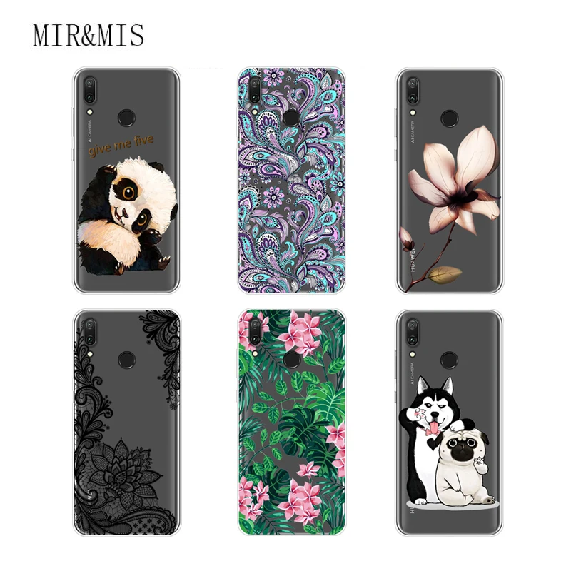 Case For Huawei Y7 2019 6.26 Inch Transparent Printing Drawing Silicone Phone Cases Cover |