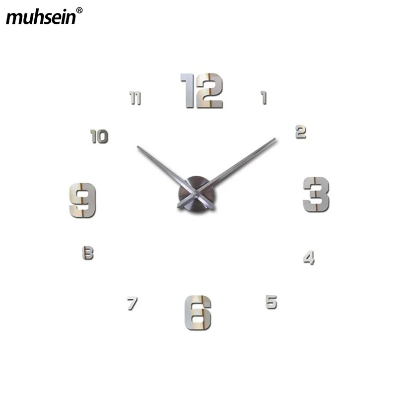 

2019 muhsein Wall Clock Clocks Watch Stickers Diy 3d Acrylic Mirror Home Decoration Quartz Balcony/courtyard Needle europe saat