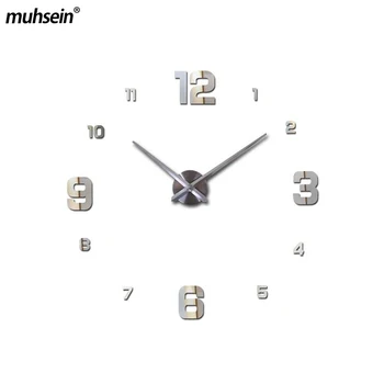

2020 muhsein Wall Clock Clocks Watch Stickers Diy 3d Acrylic Mirror Home Decoration Quartz Balcony/courtyard Needle europe saat