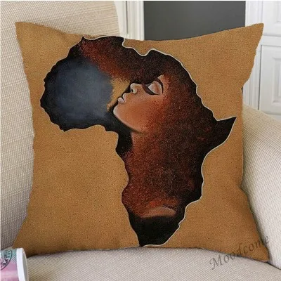 Модная цветная африканская племенная карта, украшение для дома, диванная подушка, чехол с изображением слона, льняная наволочка - Цвет: T306-18