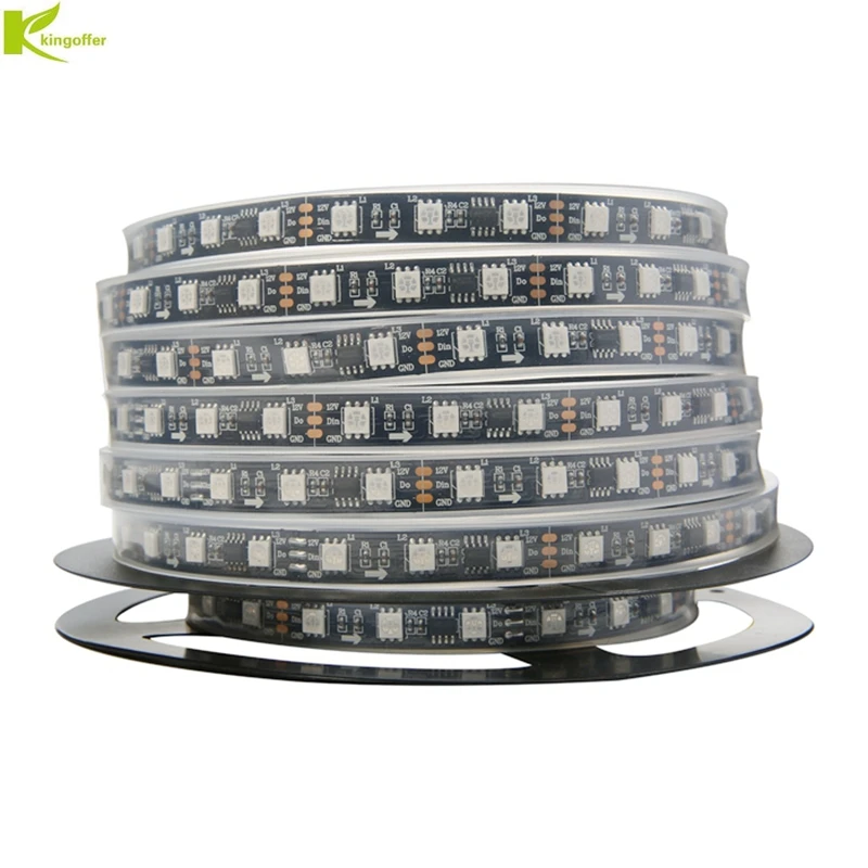 

WS2811 Led Strip 5m 30/60 Leds/m IP30/IP65/IP67 Waterproof DC12V White/Black PCB 2811 Addressable Digital Led tape light