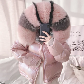 

Thick Warm Women Winter Jacket Down Coat Real Fox Fur Collar Down Parka Outerwear Winter Clothing 2018 Fashion Duck Down Jacket