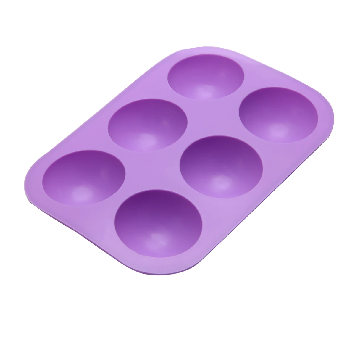 19.5x13.5cm 3D 6Holes Silicone Baking Mold Half Ball Mold Chocolate Cake Mold DIY Muffin for Bakeware Kitchen Tools Color Random