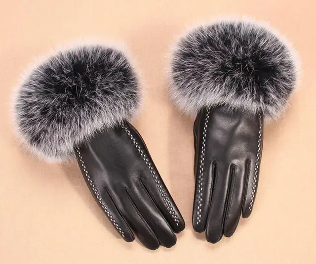 Women #8217 s autumn and winter thicken fleece lining glove lady #8217 s natural sheepskin leather glove genuine fox fur driving glove R293 cheap Gloves Mittens Adult Fashion Solid Oytall Genuine Leather Wrist Women #8217 s autumn and winter thicken fleece lining glove lady #8217 s natural sheepskin leather glove genuine fox fur driving glove R293 cheap Gloves Mittens Adult Fashion Solid Oytall Genuine Leather Wrist