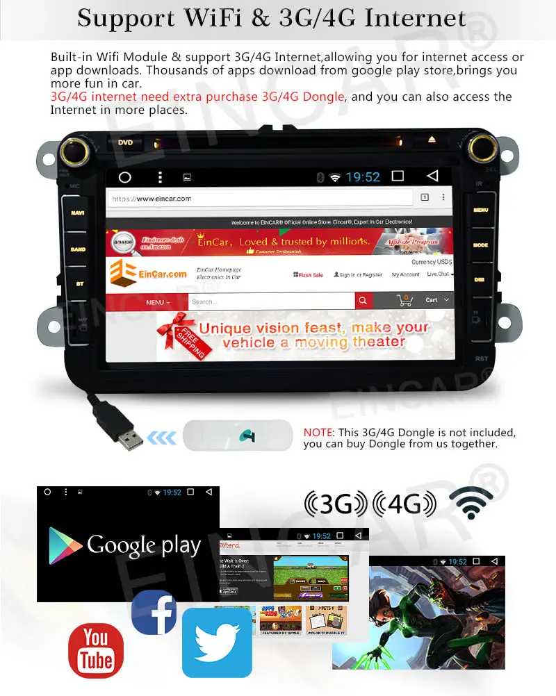 Perfect 8inch Android 6.0 Car Radio DVD Player GPS Multimedia CANBUS for VW Volkswagen 5
