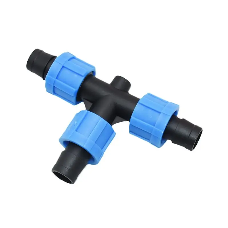 16mm drip tape tee connector screw Greenhouse drip irrigation water splitter Watering & irrigation 5/8" fittings 15 pcs