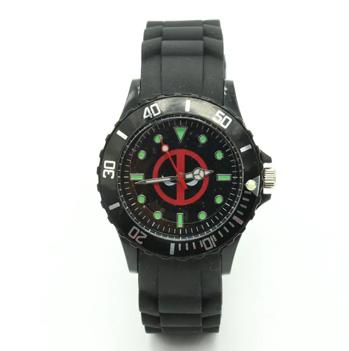 

Marvel Super Hero Deadpool Superhero silicone Fashion Watch Wrist For Boy Man