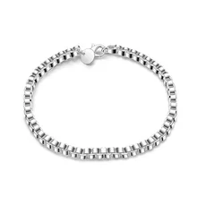 Популярные браслеты для женщин и мужчин, новинка, женские модные серебряные браслеты-обручи, браслет-цепочка, браслет, Femme, ювелирные изделия
