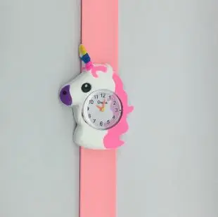 Часы с единорогом детские часы картонные лошадь животные Дети Девочки Мальчики кварцевые наручные часы студенческие часы детские часы - Цвет: Черный