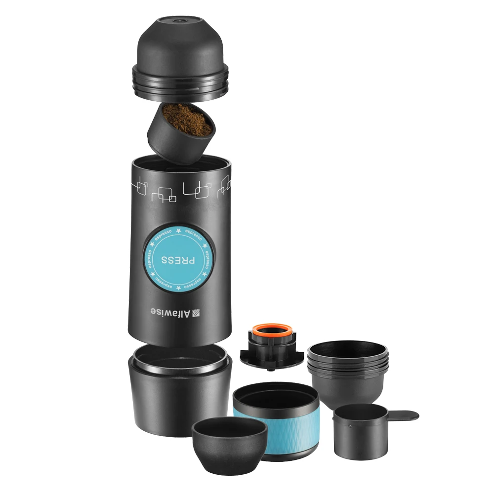 

Alfawise Portable Electric Manual Coffee Machine Hand Pressure Capsules Espresso Coffee Maker For Home Travel