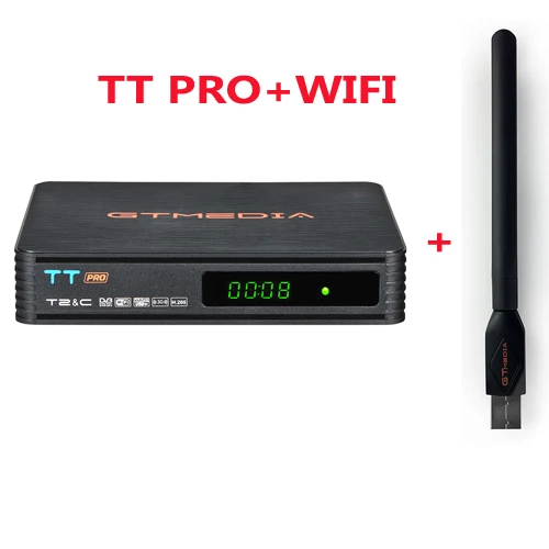 Горячая DVB-T2 GTMEDIA TT PRO Спутниковый ресивер HD 1080P Европа резкий 1 год Испания с USB Wi-Fi ключ мощность от V7 hd v7s hd - Цвет: TT PRO With wifi