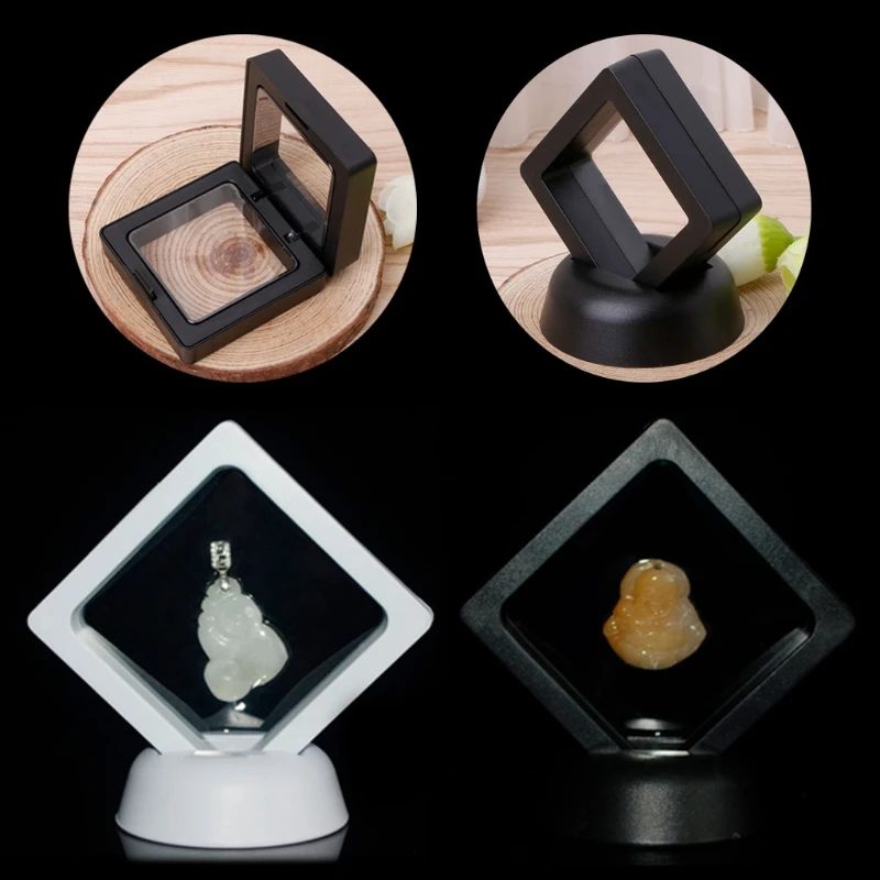 

Jewelry Floating Suspended Display Case Coins Gems Artefacts Stand Holder Box