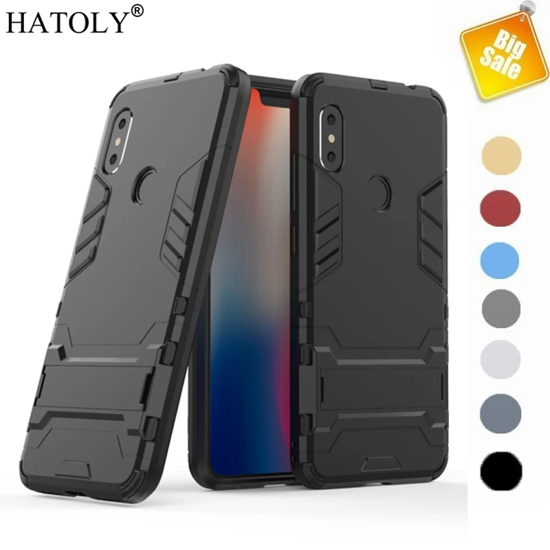 

Xiaomi Redmi Note 6 Pro Case Cover Capas Armor Case Silicon+PC Back Hard Cover Xiaomi Redmi Note 6 Pro Funda Bumper Redmi Note 6
