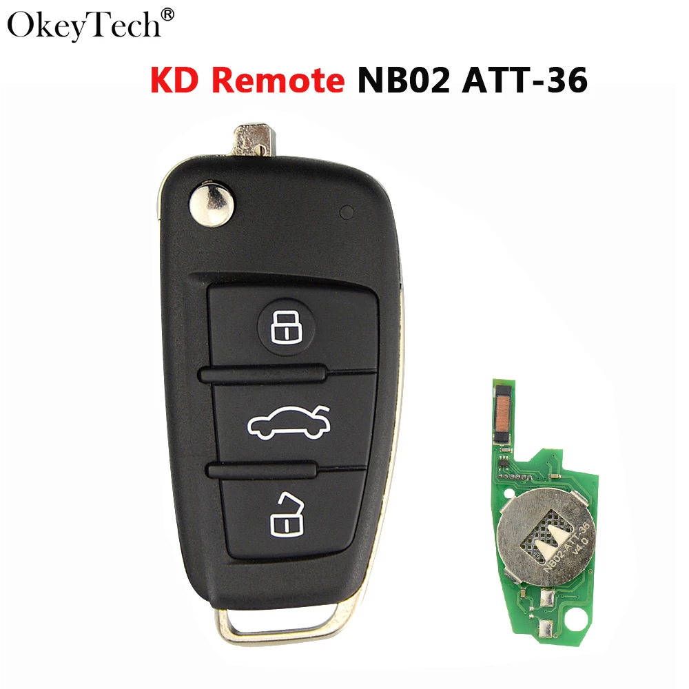 

Okeytech 3 Buttons Original NB Series NB02 ATT-36 Smart KD Remote Key for Audi A6L Style For URG200/KD900/KD200 Key Programmer