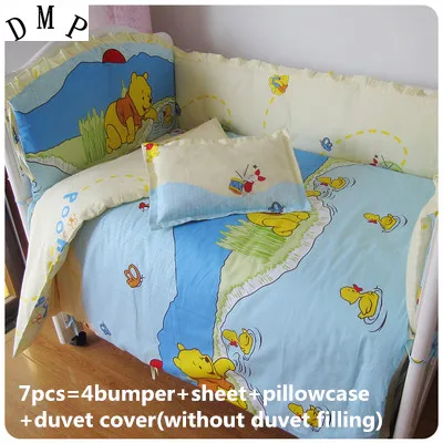 

6/7PCS Baby Infant Baby Bedding Set Crib Sheets Protector Safety Room Decor ,120*60/120*70cm