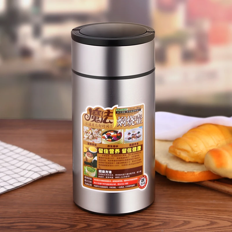 Контейнер для еды из нержавеющей стали 1 л с ложкой|vacuum pot|insulation potthermal pot |